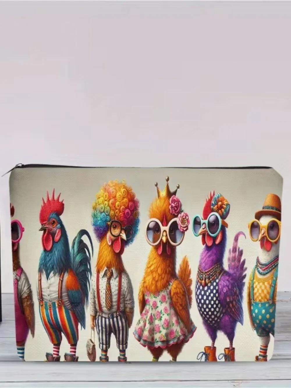 Quirky Chicken Cosmetic Bag